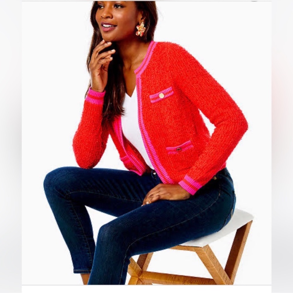 NWT NALAYNA CARDIGAN RUBY RED SIZE MEDIUM